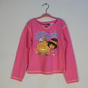 Y2k Nick Jr Dora Spook-tacular halloween long sleeve graphic shirt 6X